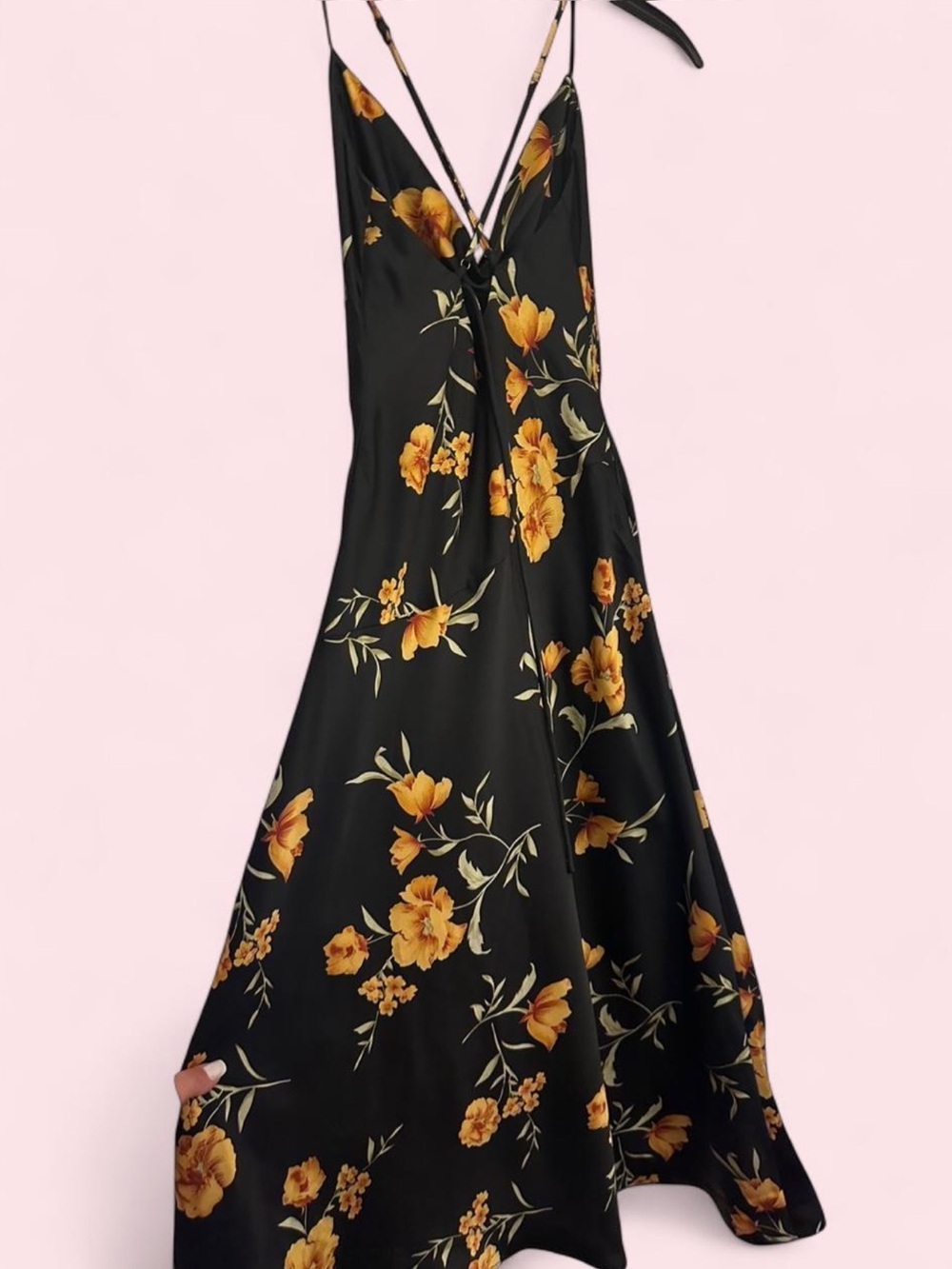 Astr The Label - Black Maxi Slip Floral Gaia Slip Dress - Picture 2 of 6